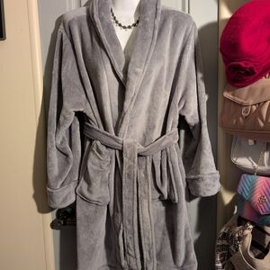 Just Be Gray Plush Robe